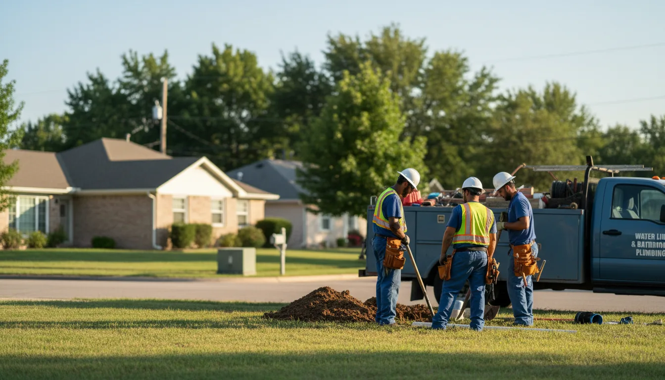Residential water line and bathroom plumbing service in Henry, SD